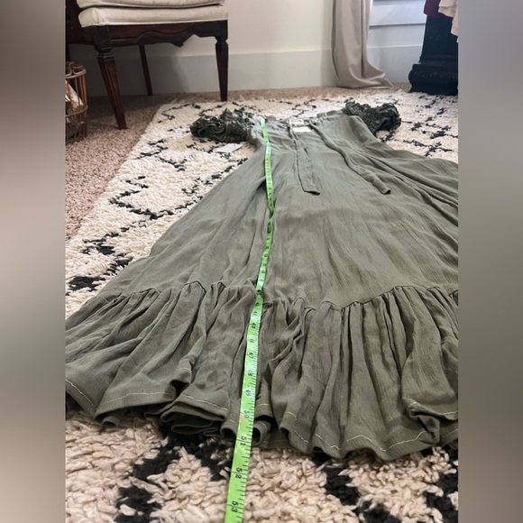 NWT Mia Joy Joyfolie ruffled Olive dress size small - Picture 10 of 11